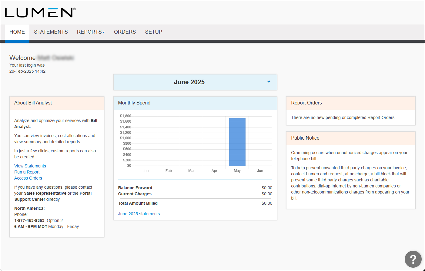 Bill Analyst (showing Home tab)