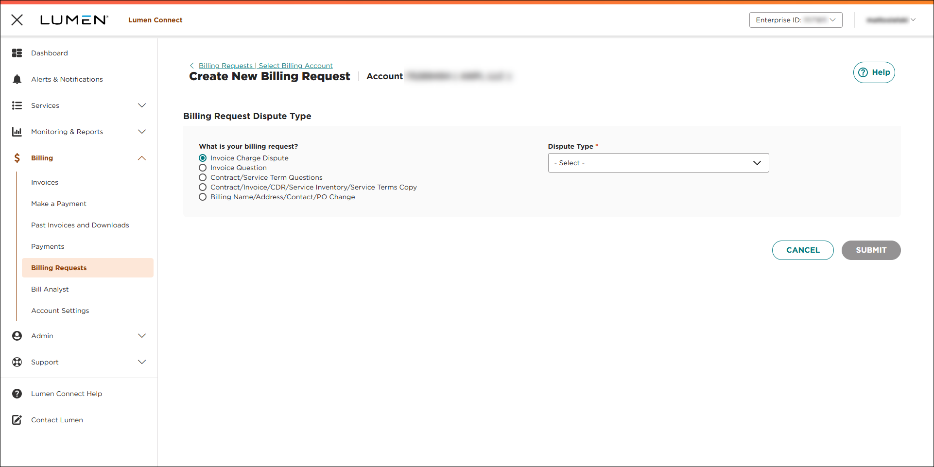 Create New Billing Request
