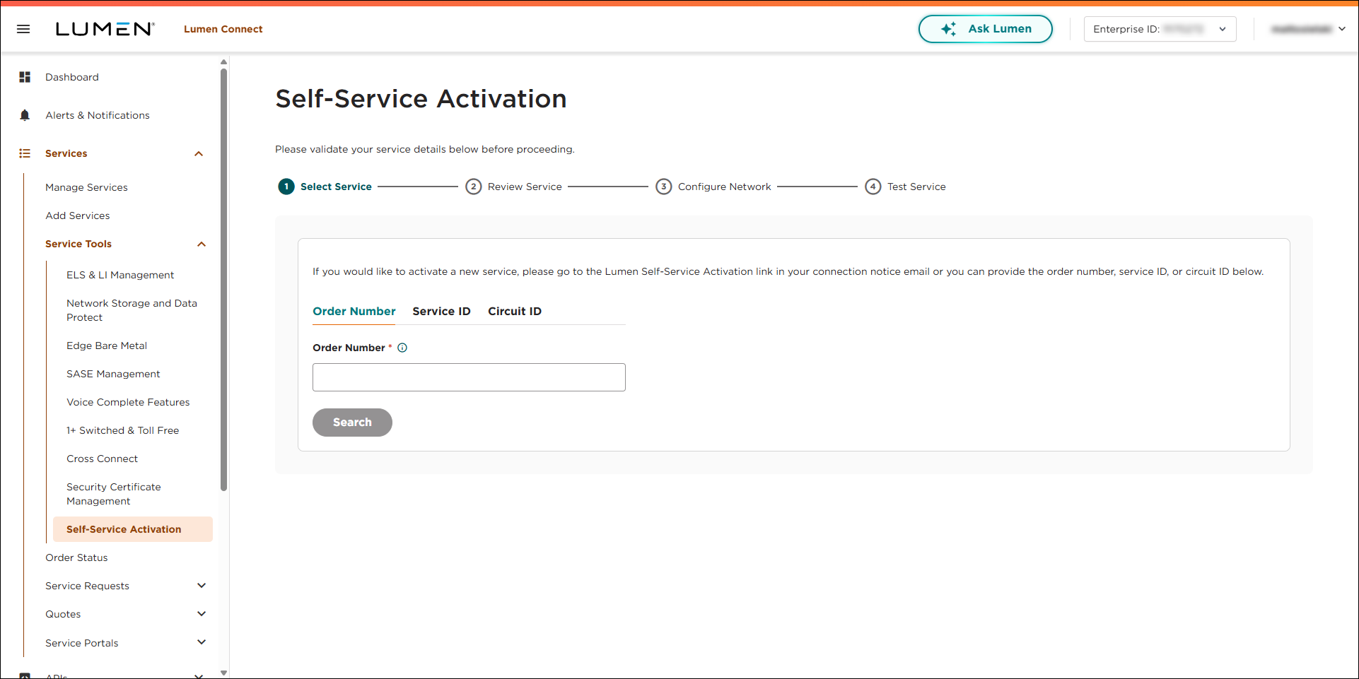Self-Service Activation