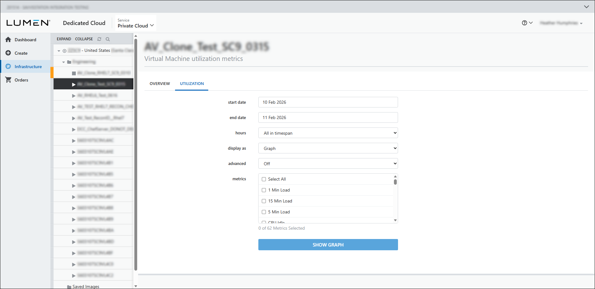 virtual machine utilization